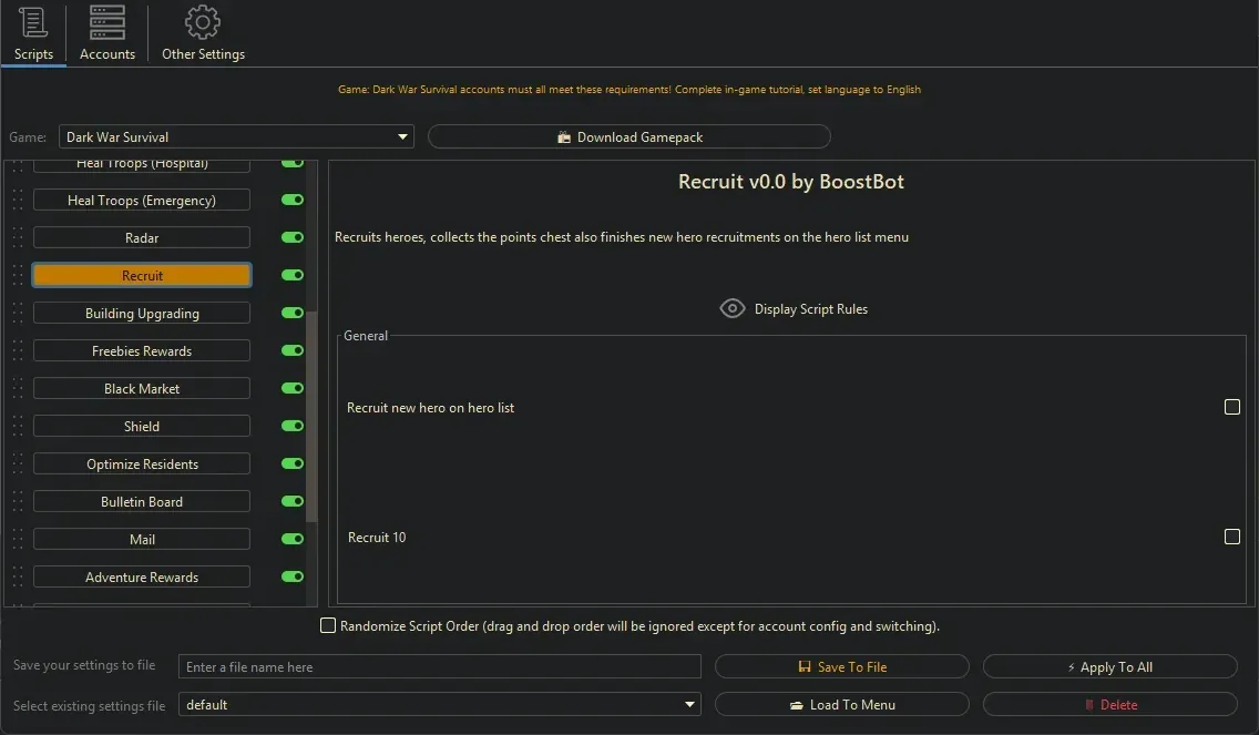 Dark War Survival Bot - Battle Rewards